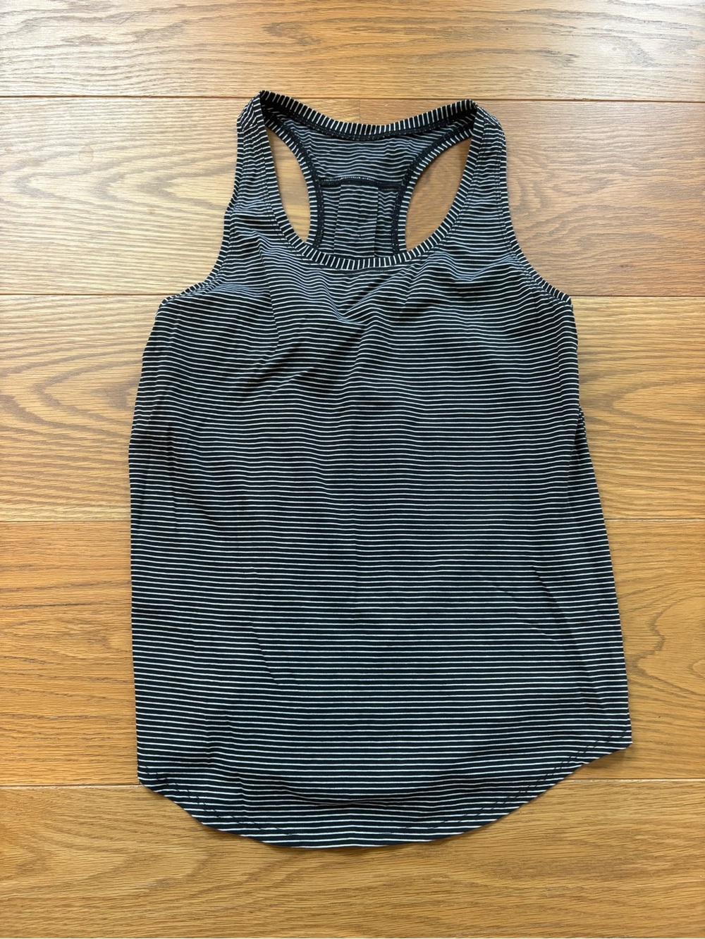 lululemon athletica Black & White Striped Racerback Tank